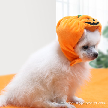 Halloween pumpkin shaped Short plush winter pet